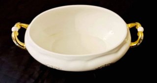 Zuppiera Porcellana FAC Albisola Centauro bronzo