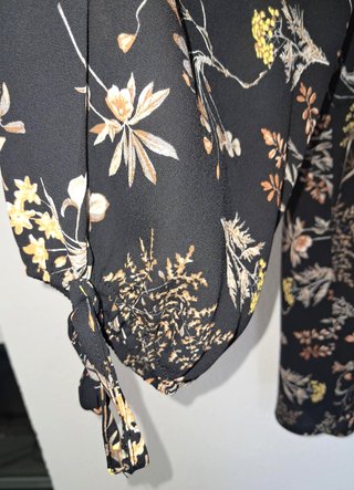 Camisa estampada floral manga larga