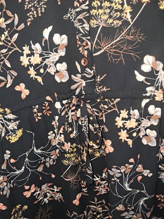 Camisa estampada floral manga larga