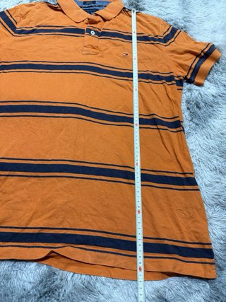 Polo Tommy Hilfiger Naranja Rayas talla L