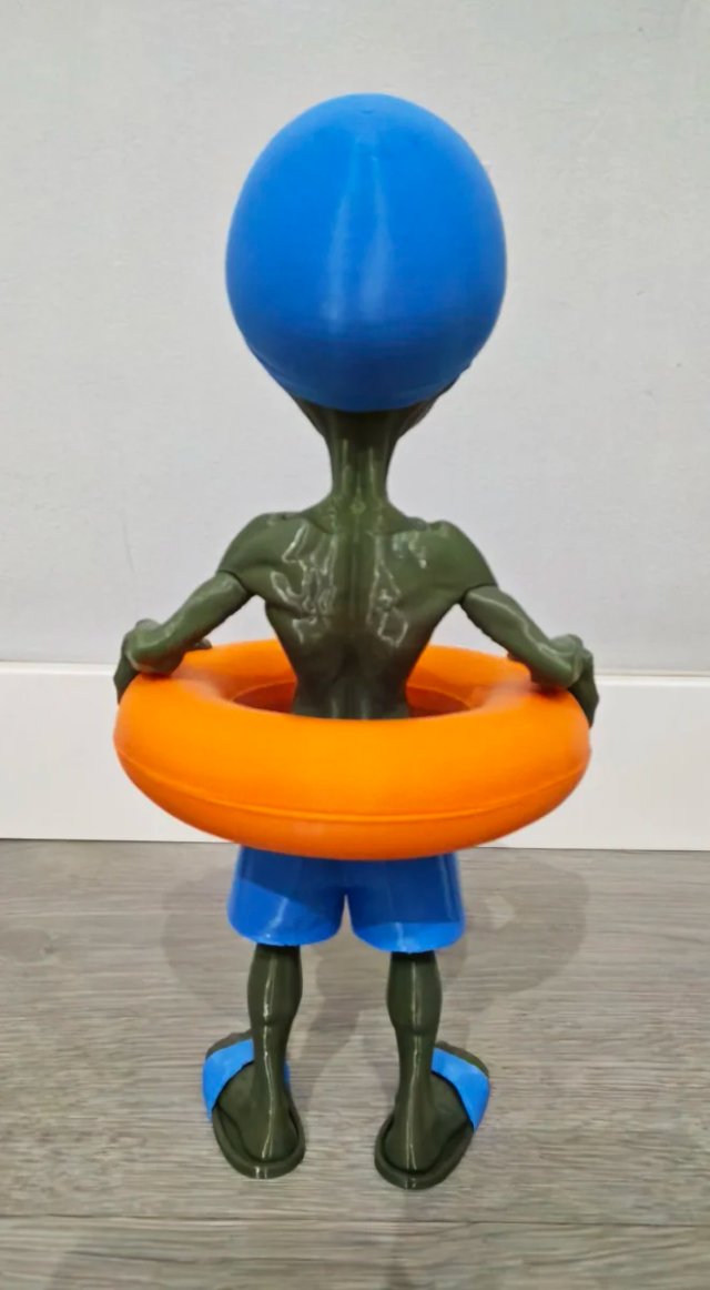 Figura Marciano con Flotador y Gorro bañista