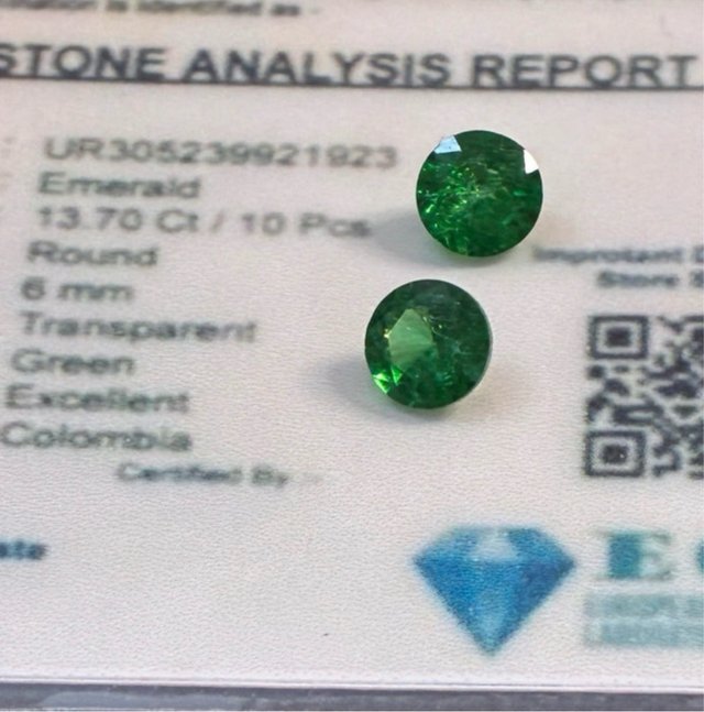 2 Esmeraldas Colombianas 2.00 Ct EGL