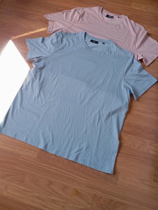 2 Camisetas C&A Talla XL (Rosa y Azul)