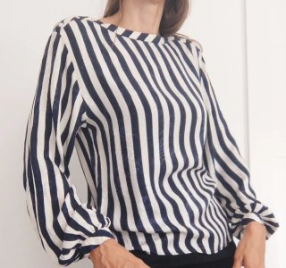 Blusa Aigner Vintage Rayas Seda