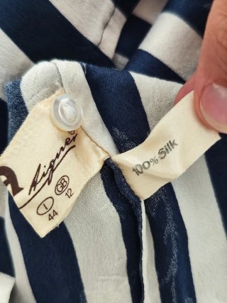 Blusa Aigner Vintage Rayas Seda
