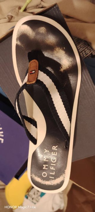 Sandalias Tommy Hilfiger cuña negras y blancas