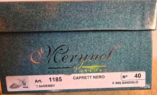 Sandali neri donna Mevynel Linea Comfort Tg. 40