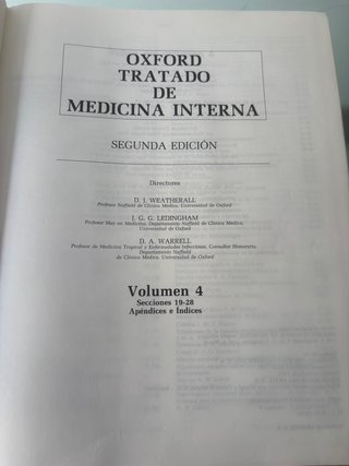 Oxford Tratado de Medicina Interna 1992 · 4 tomos