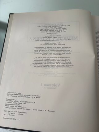 Oxford Tratado de Medicina Interna 1992 · 4 tomos