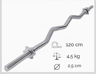 Barra Z Cromada 120cm 4.5kg