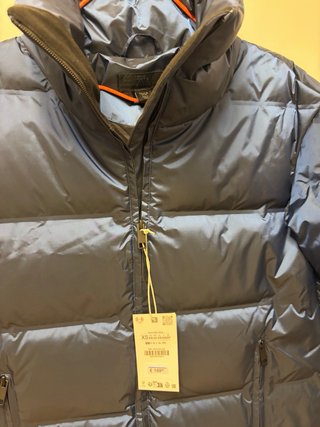 Anorak Zara Plumas Azul Cobalto Talla XS