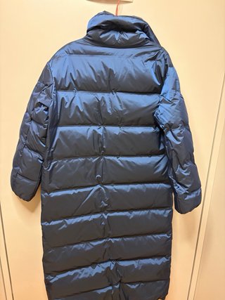 Anorak Zara Plumas Azul Cobalto Talla XS