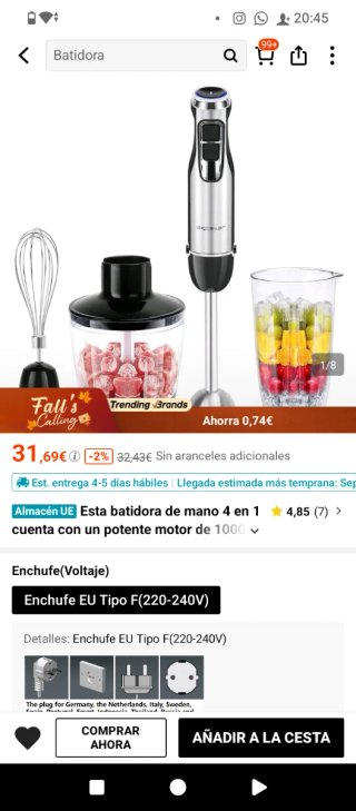 Batidora de mano 4 en 1