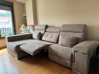 Sofá 3 plazas eléctrico con chaise longue