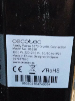 Nuevo Cecotec Radiador Eléctrico Digital Negro dig