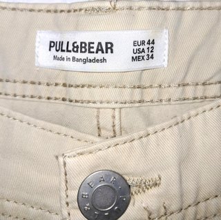 Pantalón cargo beige mujer Pull&Bear