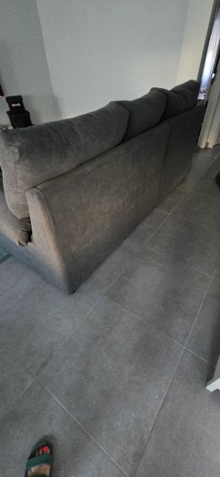 Sofá cinza com chaise longue
