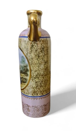 Bottiglia Licorera Rococò Scene Galanti Bronzo