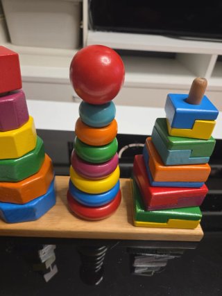 Juego apilable de madera