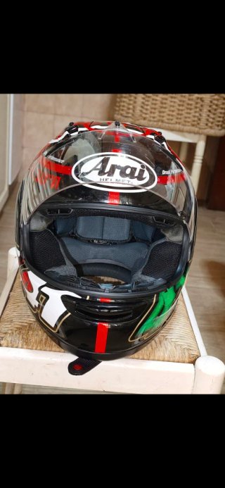 Casco Arai Haga Monza Negro Rojo