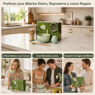 Kit Taza Matcha Verde Premium 7 Piezas NUEVO