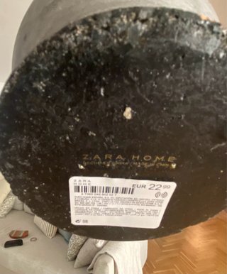 2 preciosos Jarrones Zara Home grises (2 unidades)