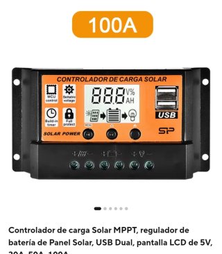 Regulador Carga Solar USB