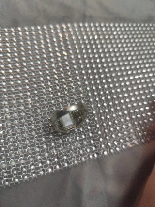 Anillo Vintage Piedra Amarilla Plata