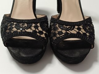 Sandalias Fiesta Joyca Talla 39 Negras Tacón 10cm