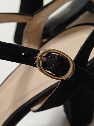 Sandalias Fiesta Joyca Talla 39 Negras Tacón 10cm