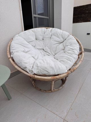 2 Poltrone Papasan in Rattan per Esterno