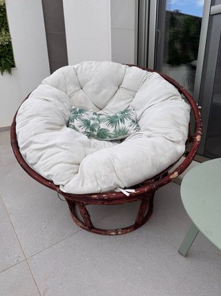 2 Poltrone Papasan in Rattan per Esterno