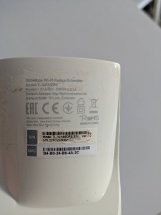 Repetidor Wi-Fi TP-Link TL-WA850RE 300Mbps