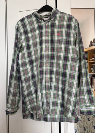 Camisa cuadros El Ganso verde multicolor