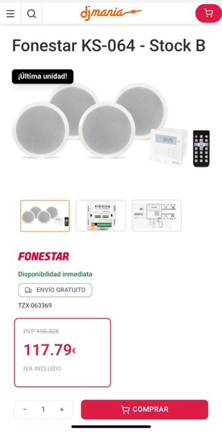 Kit Altavoces Fonestar KS-064 2x10W RMS a estrenar