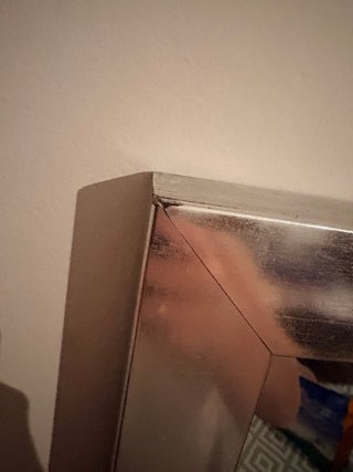 Espejo de pie madera efecto metalizado
