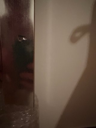 Espejo de pie madera efecto metalizado