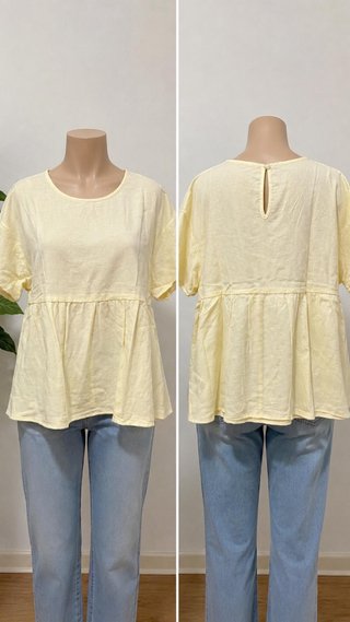 Camisa Shein amarilla pastel Talla XS