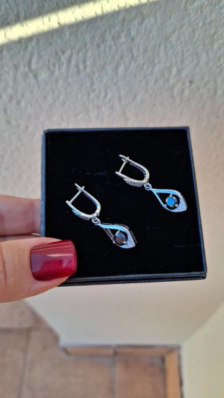 Pendientes Moissanita Negra GRA