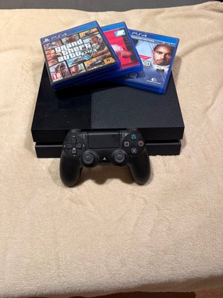 PS4 (PlayStation 4) + 2 Mandos + 3 Juegos