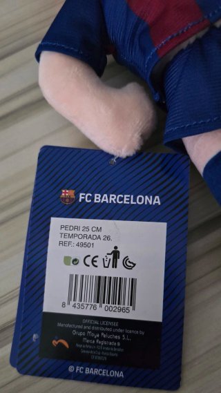 Peluche Pedri FC Barcelona 25 cm