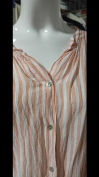 Camisa ancha rayas rosa y blanco