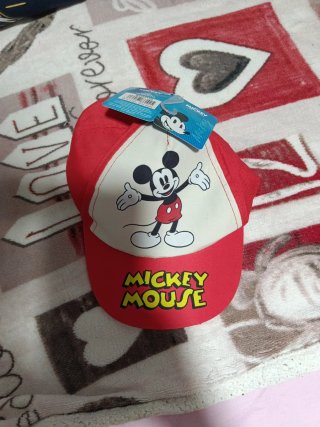 Gorra Mickey Mouse Disney Niño Roja Blanca