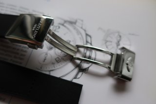 Correa nylon y caucho negra 22mm estilo Breitling