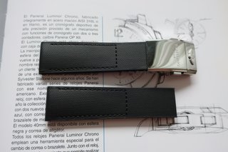Correa nylon y caucho negra 22mm estilo Breitling