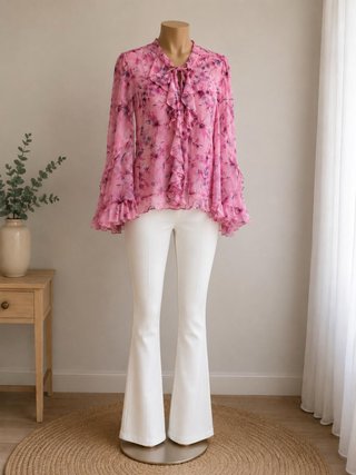 Blusa rosa talla única y pantalón M