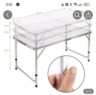 Tavolo pieghevole da campeggio + 4 sedie. Nuovo
