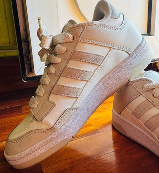 Zapatillas Adidas Mujer Talla 38 Beige/Blanco
