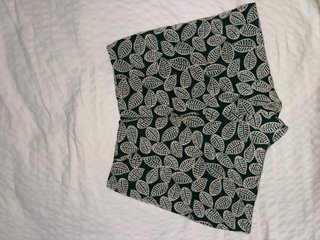 ZARA Falda Estampada Hojas Verde Talla M