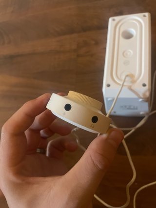 Altavoces blancos USB Regulador Volumen Con luces